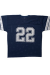 Vintage Dallas Cowboys #22 Emmitt Smith Logo 7 Sports Mesh Football Jersey