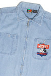 Vintage Mickey Unlimited Denim Zip Up Shirt