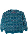 Vintage C & A Diamond Dash Pattern 80s Sweater