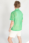 Green Cabana Knit Button Up Shirt