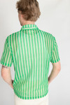 Green Cabana Knit Button Up Shirt