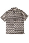 Zigzag Cabana Knit Button Up Shirt