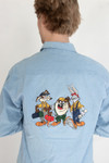 Vintage Looney Tunes Contractors Embroidery Button Up