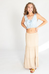 Tan Brushed Maxi Skirt 