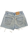 Levi's 565 Orange Tab Cut Off Denim Shorts 1390