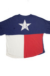 Vintage Texas Flag And State Outline Long Sleeve T-Shirt