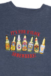 Vintage Big Dogs "It's Five O'Clock Somewhere" Embroidered Beer Bottles Sweatshirt