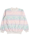 Vintage Pastel Pattern Soft Fleece California Happenings Sweatshirt