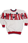 Vintage "America" Spellout Letter Patch Sweatshirt