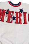 Vintage "America" Spellout Letter Patch Sweatshirt