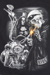 "Freedom" Skeleton Motorcycle V-Neck T-Shirt