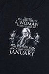 "Never Underestimate A Woman Who Listens To Willie Nelson And Was Born In January" V-Neck T-Shirt