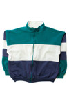 Vintage Color Block Claybrooke Zip Up Sweatshirt (1990s)