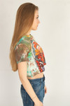 Tie Dye Positive Vibes Butterfly Crop Tee