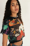 Tie Dye Yin Yang Mushroom Crop Tee