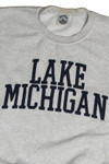 Vintage Lake Michigan Stitch Letter Sweatshirt