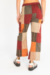 Rust Striped Patchwork Pants