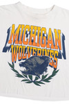 Vintage Michigan Wolverines Raw Hem Crop T-Shirt