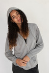 Stone Wash Oversized Zip Up Hoodie