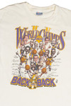 Vintage Los Angeles Lakers Back To Back Champions Caricatures T-Shirt (1988)