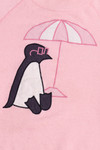 Vintage Cool Penguin With Sunglasses And Beach Umbrella Cropped Sweatshirt