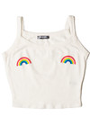 Double Rainbow Crop Tank