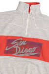 Vintage "San Diego" "California USA" Quarter Zip Mock Neck Collar Sweatshirt