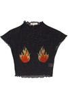 Crystal Flames Mesh Tee