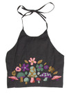 Embroidered Mushroom Halter