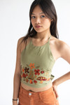 Embroidered Mushroom Halter