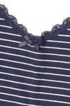 Striped Lace Trim Bow Tank