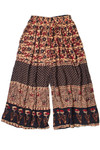 Border Print Wide Leg Pants