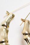Metallic Bamboo Hoop Earrings