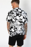 Black & White Tropical Button Up Shirt