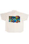 Vintage Aquatic Fish "Cabo San Lucas" Button Up Shirt