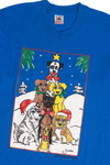 Vintage Dogs In Christmas Tree Formation T-Shirt