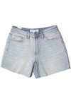 Light Wash Cut Off Denim Shorts