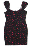 Cherry Print Hook & Eye Bustier Dress