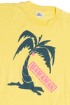 Vintage Palm Tree "Bahamas" Embossed Single Stitch Paper Thin T-Shirt (1980s)