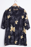 Black Floral Vintage Hawaiian 1