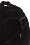 Mock Neck Black Velvet L/S Shirt