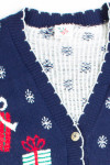 Blue Ugly Christmas Cardigan 50302