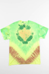 Green Heart Tie Dye Tee