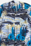 Blue Surfboard Vintage Hawaiian 2