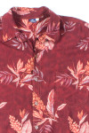 Burgundy Hibiscus Vintage Hawaiian