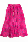 Pink Patchwork Hippie Skirt