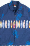 Blue Surfboard Vintage Hawaiian