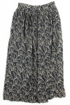 Black Vines Hippie Skirt