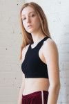 Black Racerback Crop Tank