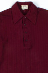 Burgundy Long Sleeve Polo